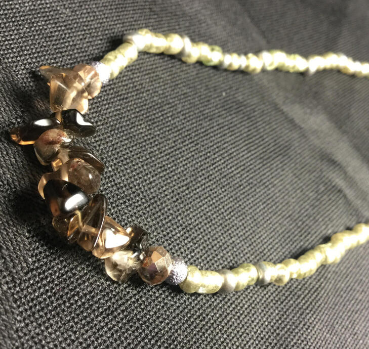 Swarovski Crystal, Smokey Quartz + Silver