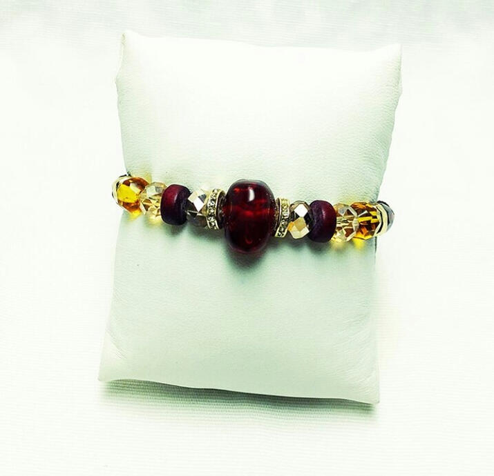 Swarovski Crystal, Wood + Lampwork Centerpiece