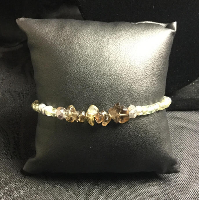 Swarovski Crystal, Smokey Quartz + Silver