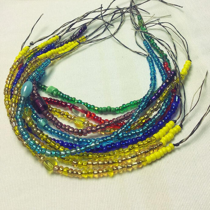 Layered Unstructured Bracelets, Anklets and Waistbeads