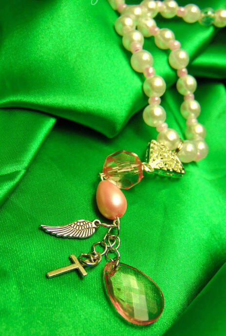 Sterling Silver, Rose Quartz + Swarovski Crystal