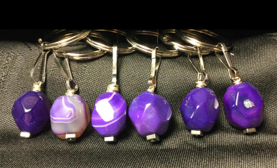 Stones of Power Keychains for Chiari Malformation Survivors - Agates