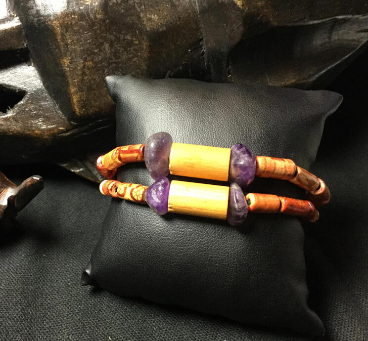 Wood + Amethyst